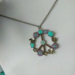 Very unique peace sign necklace